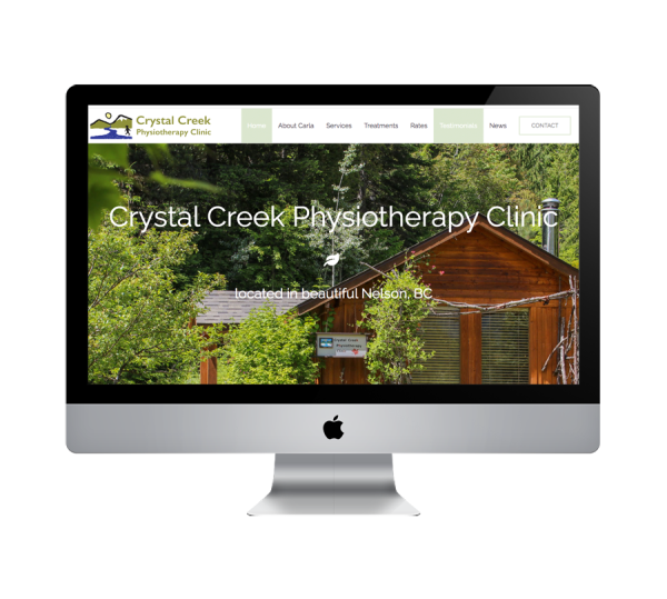 Crystal Creek Physiotherapy Nelson BC Web Design and Development